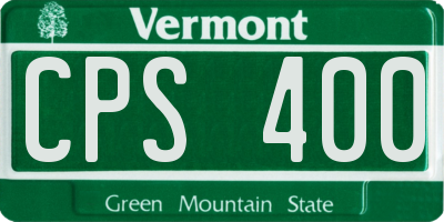 VT license plate CPS400