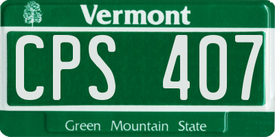 VT license plate CPS407