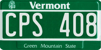 VT license plate CPS408