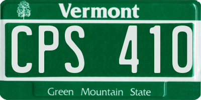 VT license plate CPS410