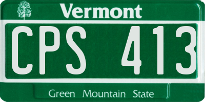 VT license plate CPS413