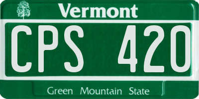 VT license plate CPS420