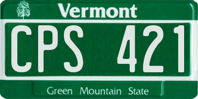 VT license plate CPS421