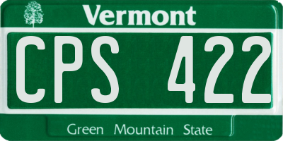 VT license plate CPS422