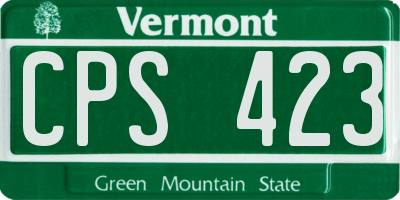 VT license plate CPS423
