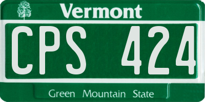 VT license plate CPS424