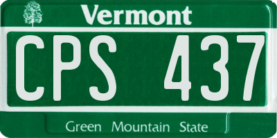 VT license plate CPS437