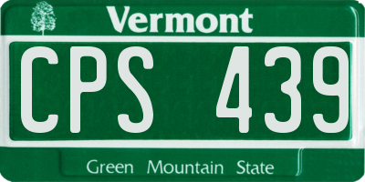VT license plate CPS439
