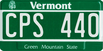 VT license plate CPS440