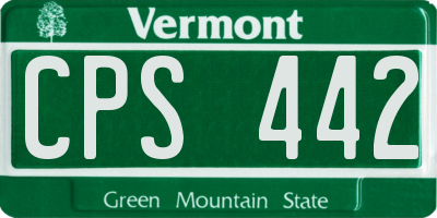 VT license plate CPS442