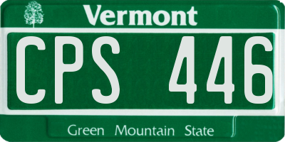 VT license plate CPS446