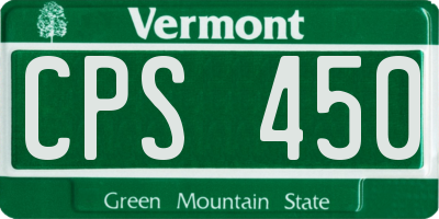 VT license plate CPS450