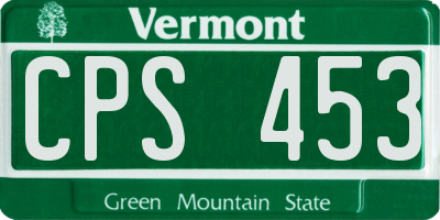 VT license plate CPS453