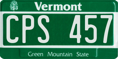VT license plate CPS457