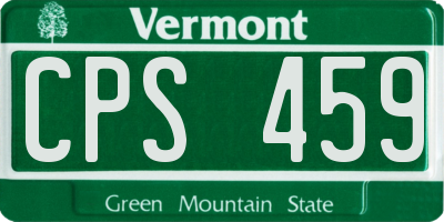 VT license plate CPS459