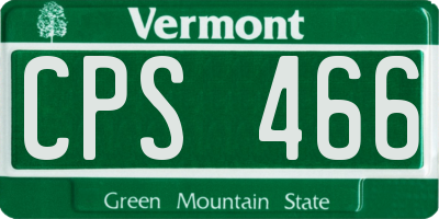 VT license plate CPS466