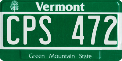 VT license plate CPS472