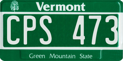 VT license plate CPS473