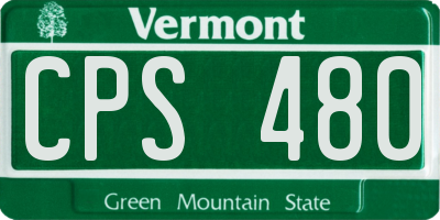 VT license plate CPS480