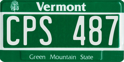VT license plate CPS487