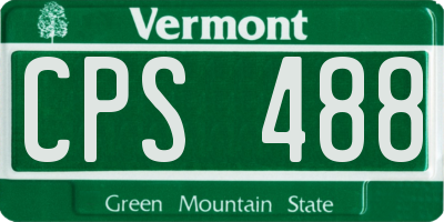 VT license plate CPS488