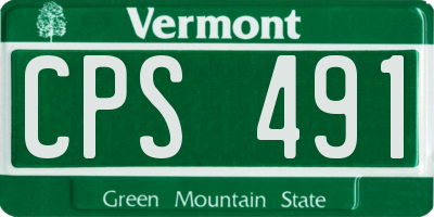 VT license plate CPS491