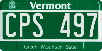 VT license plate CPS497