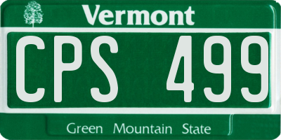 VT license plate CPS499