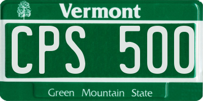 VT license plate CPS500