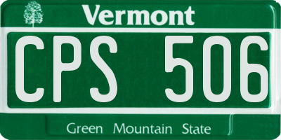 VT license plate CPS506