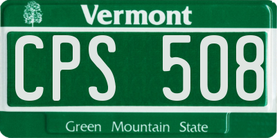 VT license plate CPS508