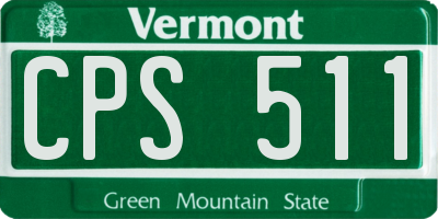 VT license plate CPS511