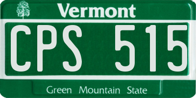 VT license plate CPS515