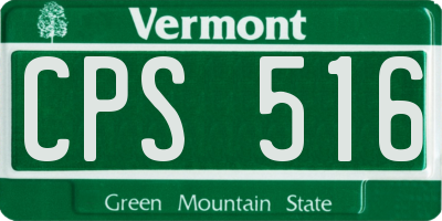 VT license plate CPS516