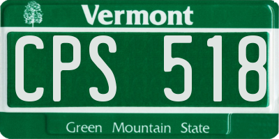 VT license plate CPS518