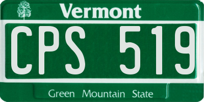 VT license plate CPS519