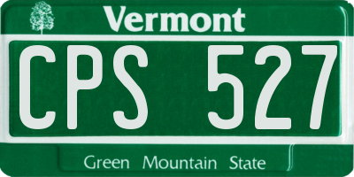 VT license plate CPS527