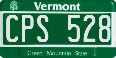 VT license plate CPS528