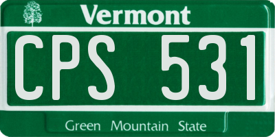 VT license plate CPS531