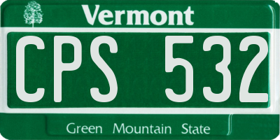 VT license plate CPS532