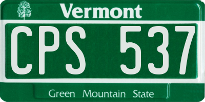 VT license plate CPS537
