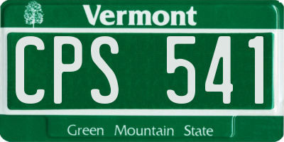 VT license plate CPS541