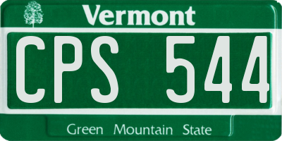 VT license plate CPS544