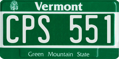 VT license plate CPS551