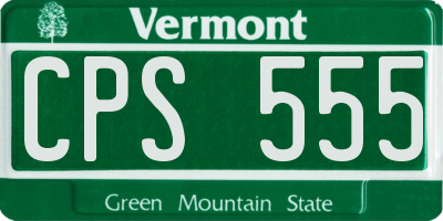 VT license plate CPS555