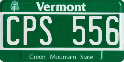 VT license plate CPS556