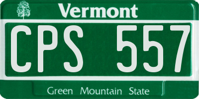 VT license plate CPS557
