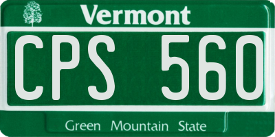 VT license plate CPS560