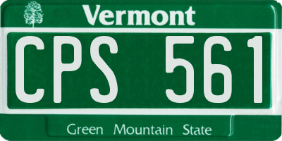 VT license plate CPS561