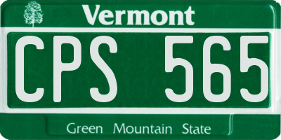 VT license plate CPS565